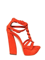CASADEI - 120MM WOVEN SUEDE SANDALS