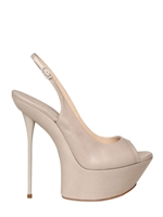 CASADEI - 140MM LEATHER SLING BACK SANDALS