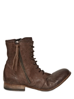 BB BRUNO BORDESE WASHED - 20MM WASHED LEATHER LACED BOOTS