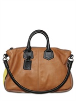 ELENA GHISELLINI - ERA MEDIA LLAMA TRICOLOR LEATHER BAG