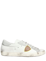 PHILIPPE MODEL - DIRTIED LEDER BADGE SNEAKERS