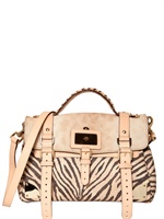 MULBERRY - TRAVEL PRINTED LEATHER PONY TOP HANDLE