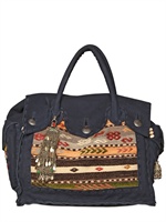 SIMONE CAMILLE - LARSE CARPET SUEDE & LINEN TOP HANDLE