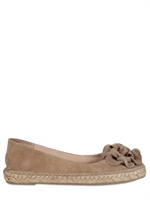 PALOMITAS BY PALOMA BARCELO' - 15MM SUEDE BOW ESPADRILLE FLATS