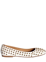GIACOMORELLI - STUDDED LEATHER BALLERINA FLATS