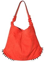 MAISON DU POSH - NIETEN MEDIUM WILDLEDER HOBO UMHÄNGETASCHE