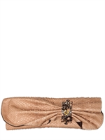 MAISON DU POSH - POCHETTE DI PITONE CON GIOIELLO