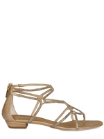 RENE CAOVILLA - 15MM SWAROVSKI & LEATHER THONG FLATS
