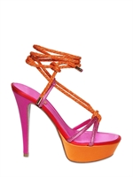 RENE CAOVILLA - 130MM SATIN & SWAROVSKI SANDALS