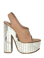 ROCHAS - 150MM NUBUCK MIRROR SANDALS