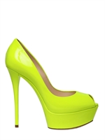 CASADEI - DECOLLETE' IN VERNICE FLUO SPUNTATE 150MM