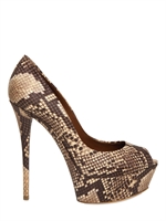 CASADEI - DECOLLETE' IN RASO STAMPA PITONE 150MM