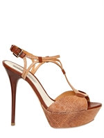 GREY MER - 130MM LEATHER TEJUS PRINT SANDALS