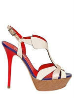 GREY MER - 130MM LASER CUT LEATHER SANDALS