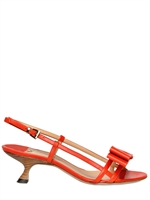 O JOUR - 50MM SMOOTH LEATHER BOW SANDALS