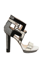BURAK UYAN - 130MM MIRROR PRINTED LEATHER & SUEDE SAN