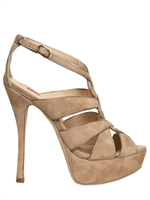 BALLIN - 140MM SUEDE CAGE SANDALS