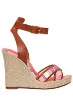 EMILIO PUCCI - ZEPPE IN CANVAS STAMPATO E PELLE 110MM