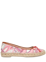 EMILIO PUCCI - PRINTED CANVAS ESPADRILLE FLATS