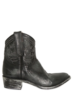 MEXICANA - 40MM LEATHER EMBROIDERED LOW BOOTS