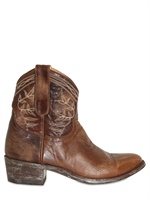 MEXICANA - 40MM LEATHER EMBROIDERED LOW BOOTS