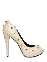 PIERRE BALMAIN - DECOLLETÈ IN PELLE SPUNTATE CON BORCHIE 120MM