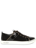 PIERRE BALMAIN - SUEDE AND PATENT SNEAKERS