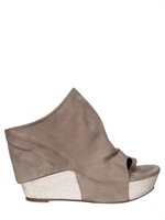 CINZIA ARAIA - ZEPPE SABOT INFRADITO IN CAMOSCIO 110MM