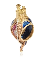 ALESSANDRO DARI - FIRENZE ALCHEMICA RING - GOLD/BLAU