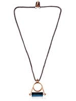 BEX ROX - BARBARELLA PENDANT NECKLACE - ROSE/BLUE