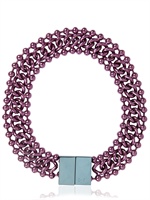 BEX ROX - BALL CHAIN COLLAR NECKLACE - BLUE/PURPLE