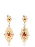 GAYDAMAK JEWELLERY - GOLD, DIAMOND AND CABOCHON EARRINGS - GOLD