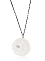 1064° GOLDSMITH'S GUILD - LEMON PENDANT NECKLACE - SILVER/WHITE