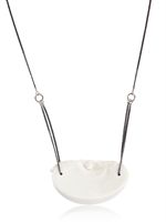 1064° GOLDSMITH'S GUILD - APPLE PENDANT NECKLACE - SILVER/WHITE