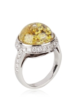 ROYAL ASSCHER - STERNE DIE AFRICA GOLD UND DIAMANT RING - YELLOW DIAMONDS