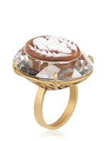 BISOU BIJOUX - CRYSTAL CAMEO RING