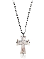 BISOU BIJOUX - SARDONYX CROSS CAMEO NECKLACE