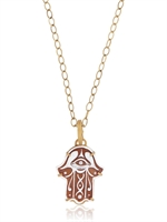 BISOU BIJOUX - HAMSA PENDANT NECKLACE