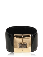 GIUSEPPE ZANOTTI - BLACK PATENT BRACELET