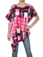 F&MME - ASYMMETRISCHES TECHNO SATIN TOP