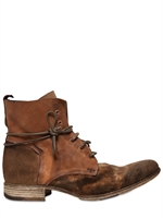 OFFICINE CREATIVE - 20MM VINTAGED CRUST SCHNÜR NIEDRIGE STIEFEL