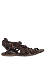 OFFICINE CREATIVE - GEWEBTE VERWASCHENE LEDER SANDALEN