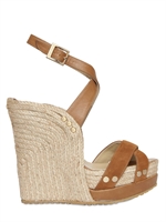 JIMMY CHOO - ZEPPE PERRY IN PELLE CON LISTINI INCROCIATI 140MM