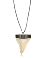 GIVENCHY - LARGE TOOTH MATT BEIGE PLEXI NECKLACE