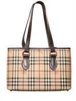 BURBERRY - REGENT KARIERTE PVC TASCHE