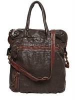 OFFICINE CREATIVE - WASHED LEDER SCHULTER TASCHE