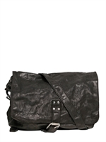 OFFICINE CREATIVE - WASHED LEDER MESSENGER TASCHE