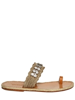 IOANNIS - METALLIC FABRIC & STRASS SANDALEN