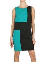 GIANLUCA CAPANNOLO - TWO TONE COTTON STRETCH DRESS