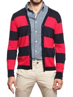 CLOSED - GESTREIFTER BAUMWOLL STRICK CARDIGAN SWEATER